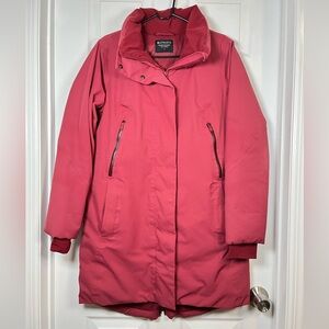 Athleta Rainout Outbound Parka down puffer jacket in  Decadent Red size M